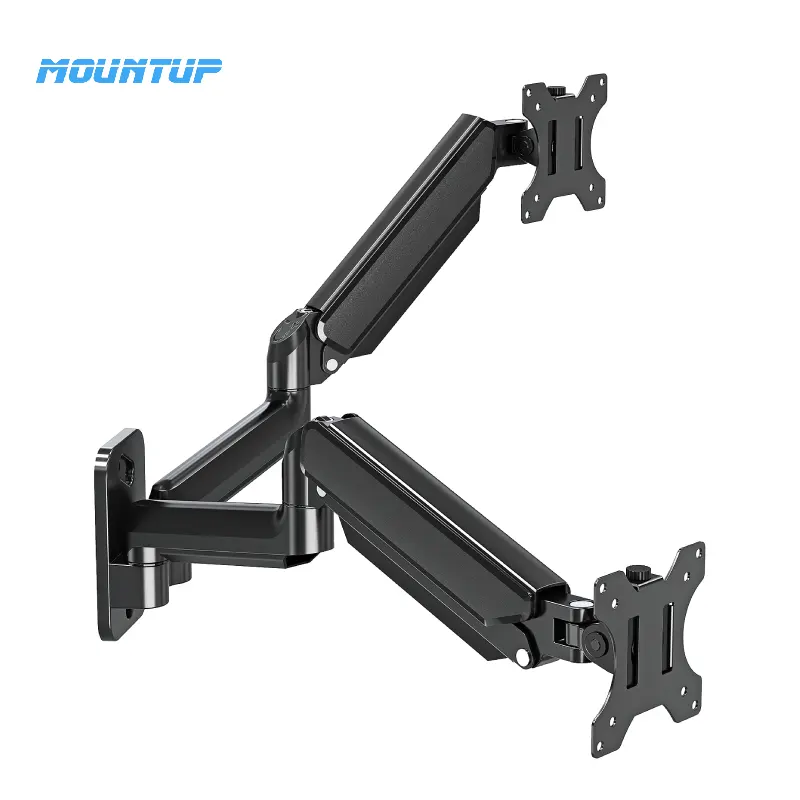MOUNTUP Dual Monitor Wall Mount Up To 32 Inches Screen Gas Spring Monitor Arm