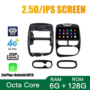 RENAULT CLIO 2013-2015 için UV siyah radyo ana ünite cihazı çift 2 Din Octa çekirdekli Quad araba android müzik seti GPS navigasyon Carplay - Product Image 5