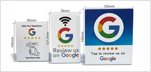 TikTok Instagram Facebook & Google Review RFID通信インターフェイス用のソーシャルメディアレビュー用カスタムデザインPVC NFCスタンド - Product Image 3