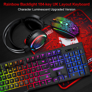 Customized Gaming <strong>Keyboard</strong> and Mouse <strong>USB</strong> LED Headset and Mouse Pad Combination 4 in 1 Game Set - Product Image 3