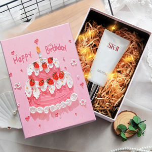 Caja de regalo de gama alta de estilo Ins, caja de recuerdo de fiesta de cumpleaños vacía con sentido de ceremonia, manejo de estampado para uso de velas - Product Image 4