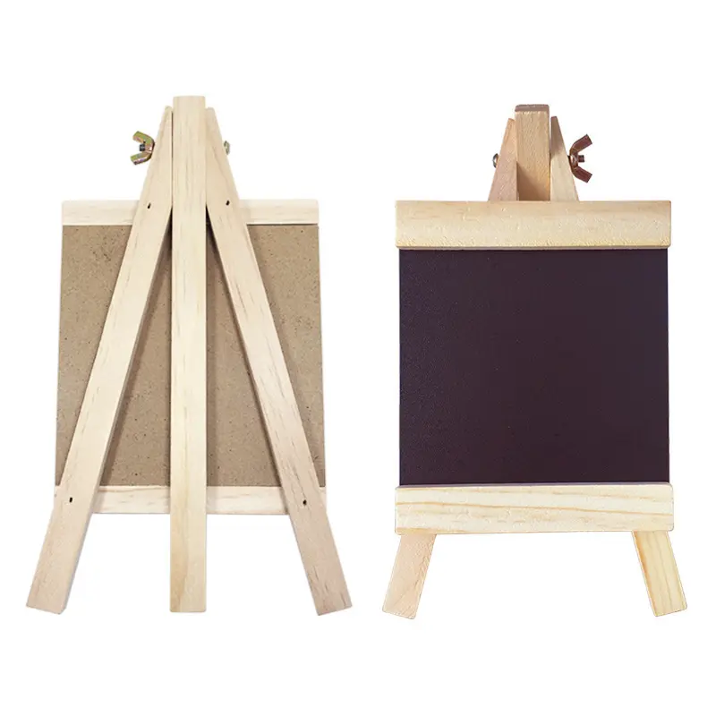 Panneau de craie de table noir en bois de haute qualité avec support de chevalet