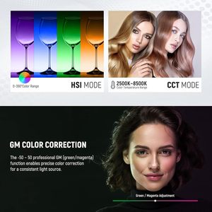 NEEWER <strong>2</strong> Pack RGB1200 <strong>LED</strong> Video Light with APP/<strong>2</strong>.4G Control 60W Photography Video Lighting Kit with Stands &amp; Bag - Product Image 4