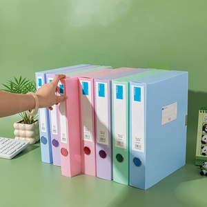 A4彩色文件盒多功能办公塑料文件夹收纳器行政收纳盒定制文件夹 - Product Image 1
