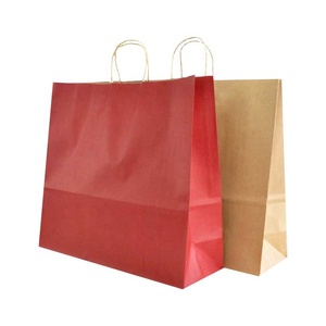 Plain Kraft Paper Bag With Twisted <strong>String</strong> <strong>Handle</strong> Custom Custom Paper Shop Bags With Your Own Logo - Product Image 6