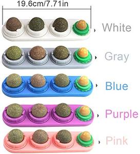 Bolas de hierba gatera giratorias para gatos, juguetes de pared giratorios, seguros y saludables, para lamer - Product Image 4