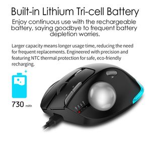 F3 tre modalità Mouse 2.4G Wireless Trackball silenzioso ergonomico programmabile Mouse per Computer - Product Image 4
