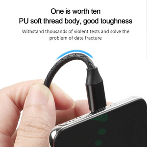 PU Coilแบบยาว1.8เมตรและStrongชาร์จMicro USBสีดำสำหรับSamsung Huawei Xiaomiโทรศัพท์มือถือPh - Product Image 4