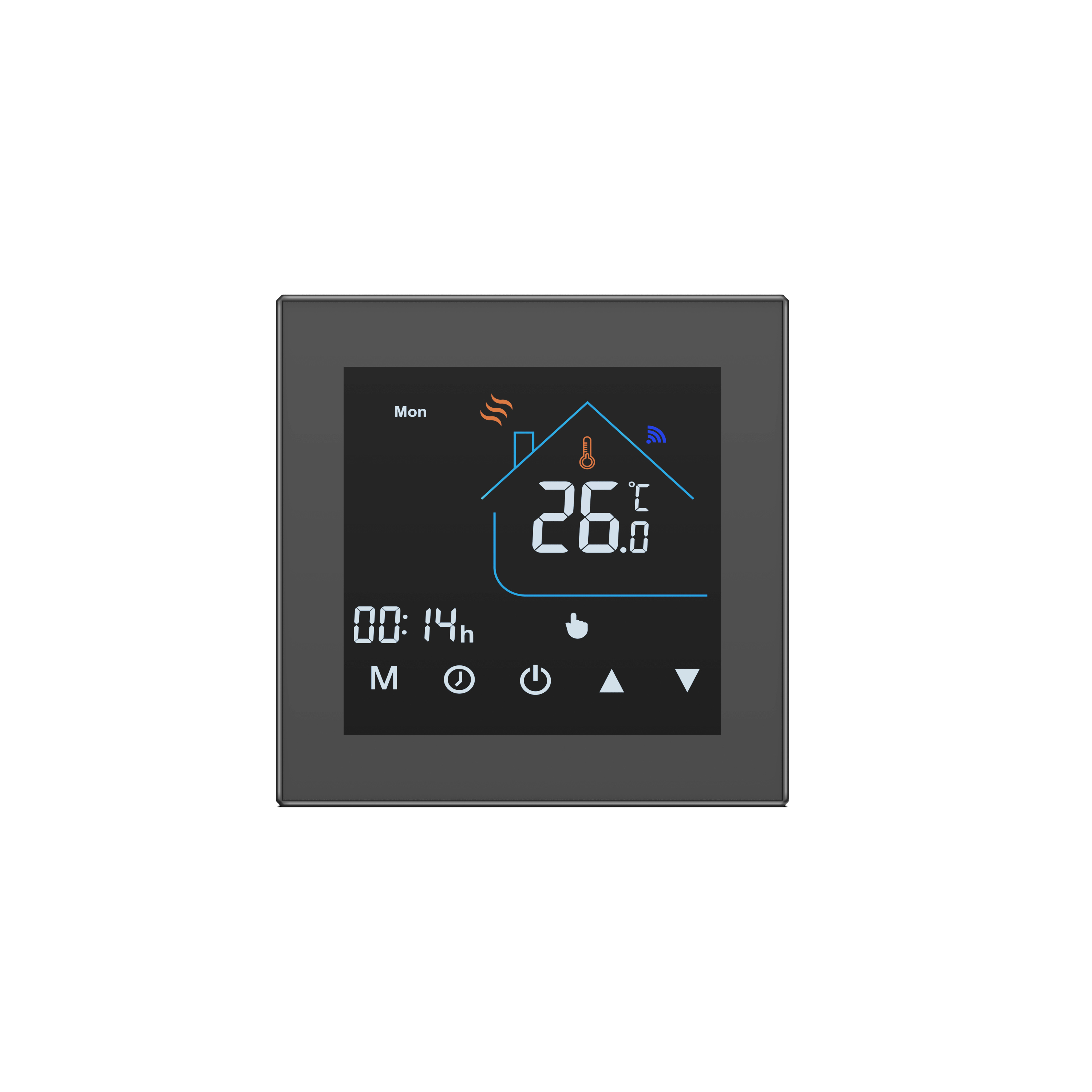 VA Screen Black Wi-Fi 5A water heating thermostat
