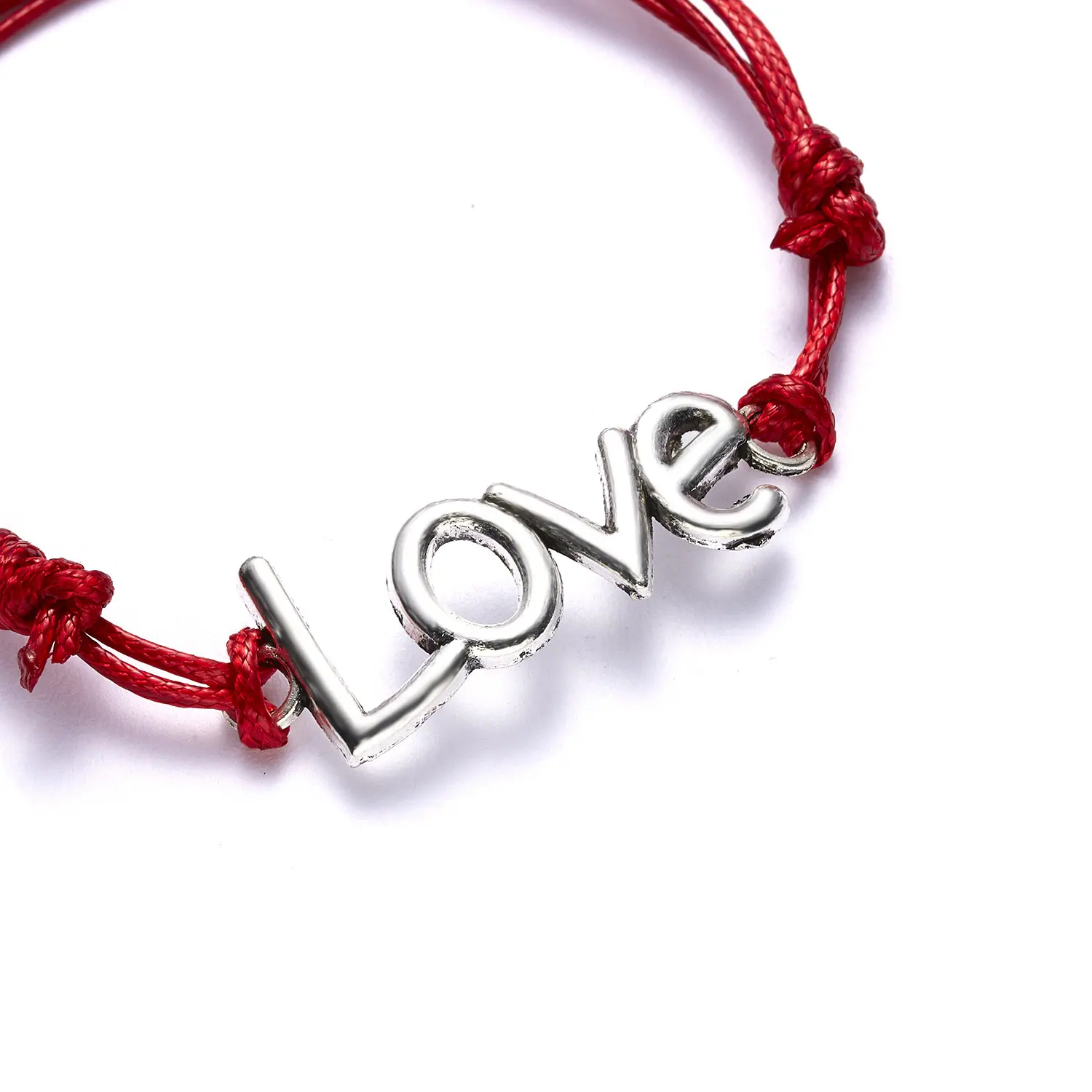 Pulsera de amor hecha a mano con letras personalizadas, brazalete ajustable