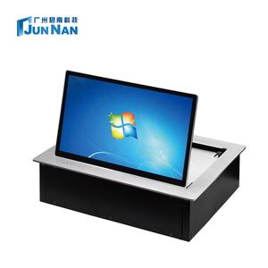 Motorized Flip-Up <strong>Computer</strong> LCD Monitor for Smart Paperless Conferences Hidden Desk Video <strong>Function</strong> for Video Conferencing <strong>Systems</strong>