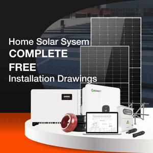 12Kw太阳能光伏套件单晶太阳电源系统，带锂电池和逆变器6Kw MPPT控制器 - Product Image 1