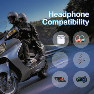 Q58 Макс лучший шлем для езды 300 м мотоциклетная гарнитура для домофона с ЖК-дисплеем для обмена музыкой домофон и синий зуб сосуществуют - Product Image 5