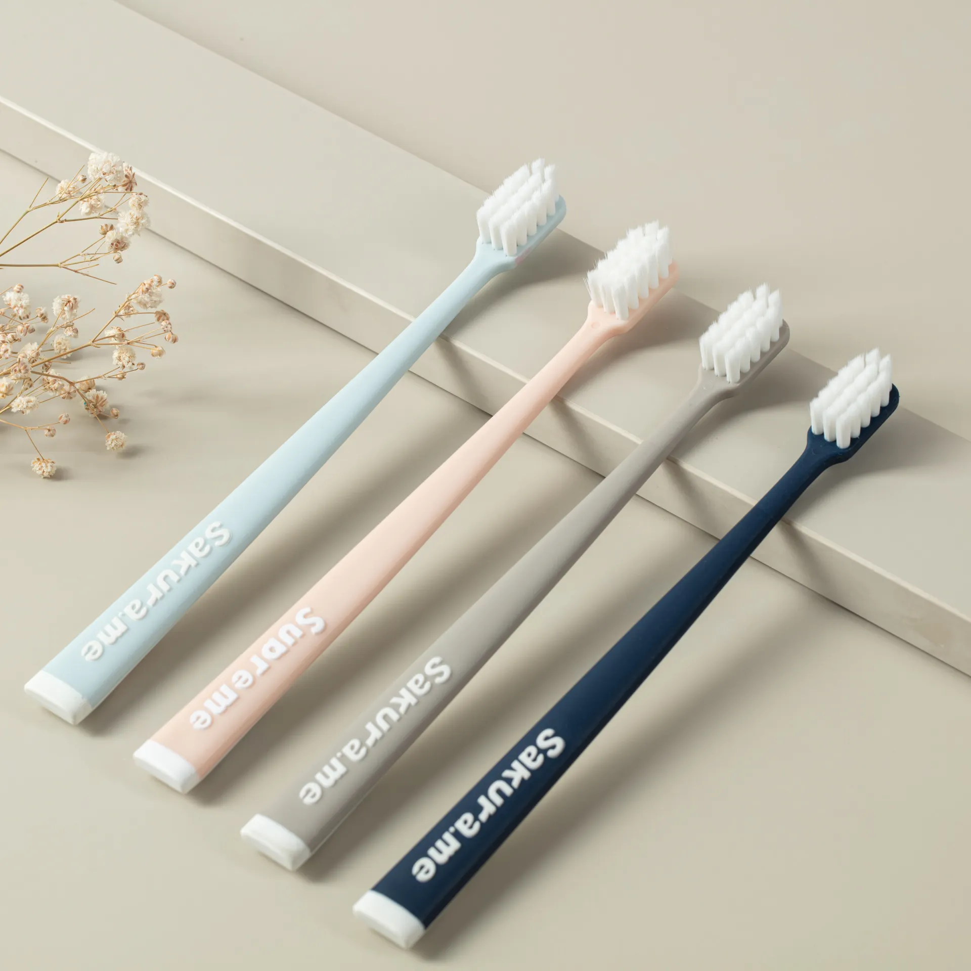 Fabrik Großhandel Bestpreis individuelles Logo ultraweiche Zahnbürste manuelle Zahnbürste für Erwachsene
