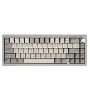 143 teclas Cherry Profile Retro programador gris y blanco Teclado mecánico teclas PBT sublimación - Product Image 1