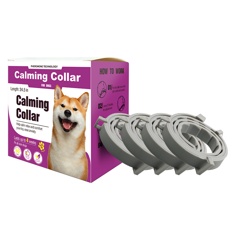 Grey calming collars, 4-pack, 63.5cm for dogs