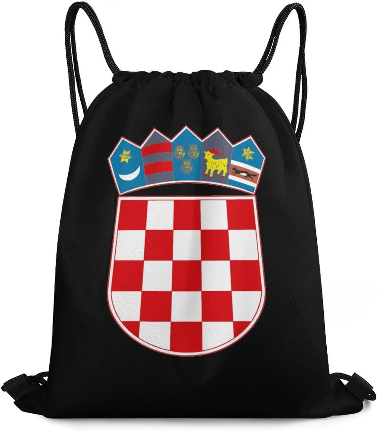 Borsa sportiva personalizzata di alta qualità borsa a tracolla con coulisse bandiera della croazia borsa sportiva da palestra