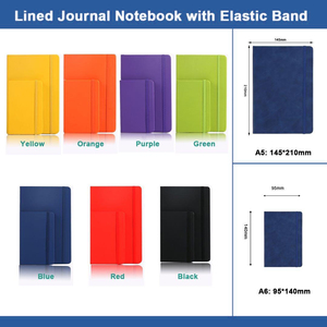 Cuaderno de cubierta de tela personalizado A5 A6, cuaderno de negocios grueso con impresión personalizada, cuaderno de diario para estudiantes con banda elástica - Product Image 6