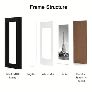 Yüksek kalite özel MDF ahşap resim çerçeveleri 4x6 5x7 6x8 8x10 11x14 16x20 inç A3 A4 A5 boyutları özel renkler fotoğraf çerçevesi - Product Image 5