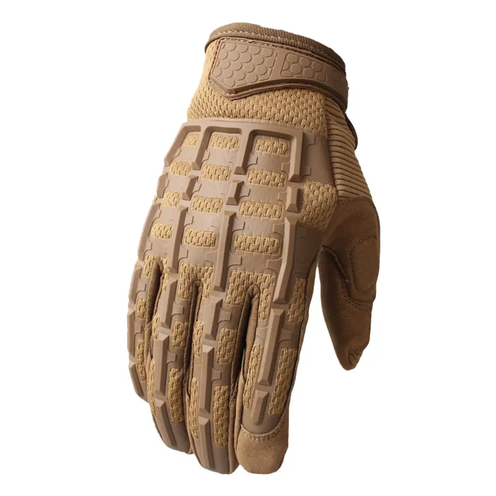 SIVI-guantes tácticos de trabajo mecánicos para hombre, protección contra nudillos de impacto, para caza al aire libre, color negro