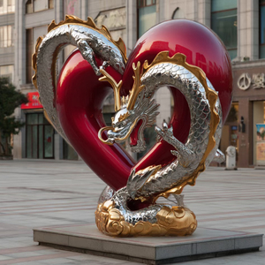 Tùy chỉnh hình trái tim điêu khắc thép không gỉ với thiết kế hiện đại xây dựng bền cho khách sạn & vườn - Product Image 5