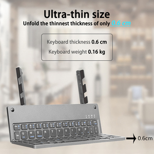 Ultra delgado portátil plegable Bluetooth teclado Touchpad recargable USB Compatible IOS IPads Android Windows IOS dispositivos