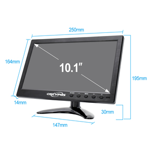 Pantalla de 10,1 pulgadas Mini Vga + entrada HD con función de reproductor de DVD de pantalla pequeña pantalla Lcd de escritorio para el hogar Monitor de computadora Pantalla de coche