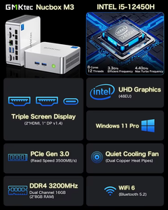 GMKtec M3 Core I3 <strong>I5</strong> I7 12th Gen 64gb Ram Windows11 Industrie <strong>Desktop</strong> Gaming <strong>Computer</strong> Mini Pcs Shell Barebone Mini Pc - Product Image 4
