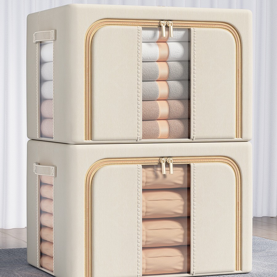 Double window, double opening, beige