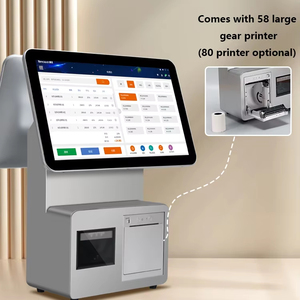 15.6&quot; Dual Screen <strong>Android</strong> <strong>POS</strong> <strong>Systems</strong> for Retail Supermarket Cash Register <strong>Machine</strong> With Scanner and Printer - Product Image 4
