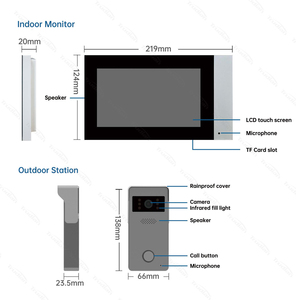 Cámara de puerta delantera de seguridad para el hogar Trudian, 7 ", Wifi inteligente, 2 cables, timbre de vídeo, videoportero, sistema de intercomunicación con cámara de vídeo - Product Image 2