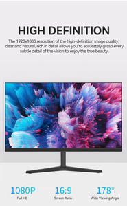Monitor LED recto para juegos de ordenador de 23,8 pulgadas, Panel IPS, resolución HD de 1080P, entrada VGA, estilo delgado para oficina y negocios - Product Image 6