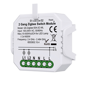2 Channels 2x1600W Tuya <strong>Zigbee</strong> Smart Switch Module for Neutral-Free Wiring - Product Image 3