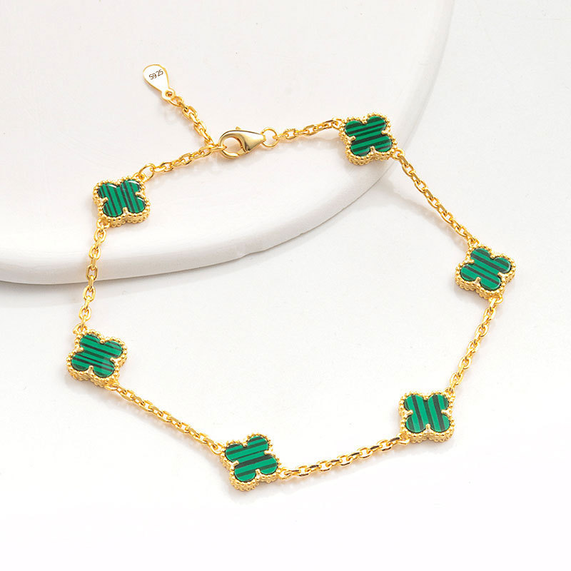 Bracelet-18K Gold-Malachite