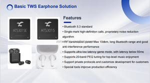 アクションチップBluetoothATS3015ATS3025 ATS3019 TWSOWSイヤホンヘッドフォンBLEモジュールPCBAソリューションプロバイダーソフトウェア統合 - Product Image 3