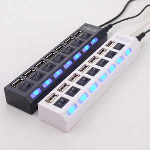 Индивидуальные переключатели питания, 4 7-портовый USB-3,0 концентратор с игрушечной подсветкой, 3 небольших чехла для аккумуляторов, 1 удлинитель 234567 ряда - Product Image 2