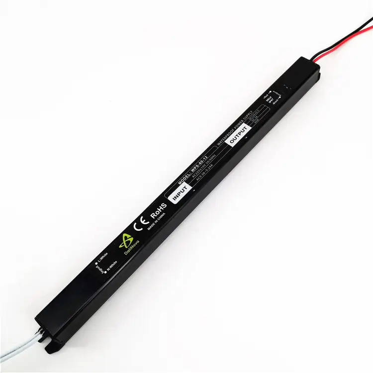 Transformateur de bande LED étanche, transformateur LED Ultra-mince 2,5 a, 60W, 12 v dc, Mode d'alimentation