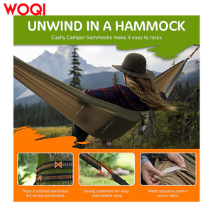 Woqi xách tay ngoài trời cao cấp Võng với điều chỉnh chiều rộng và cây dây đai, hoàn hảo cho du lịch và backpacking - Product Image 3
