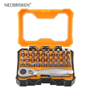 NEOBRISKEN多功能棘轮螺丝刀套装强磁铬钒钢刀头套装三角螺丝刀套装 - Product Image 1