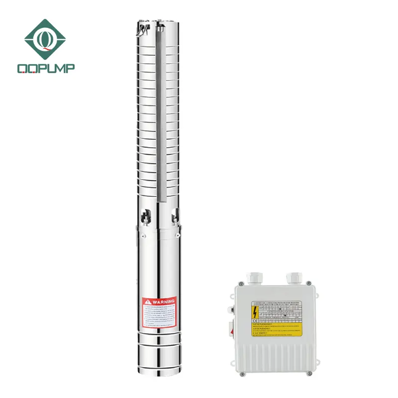 QQPump 4SP14/13 5HP pompe à eau électrique Submersible Machine ca pompe à eau haute pression à plusieurs étages