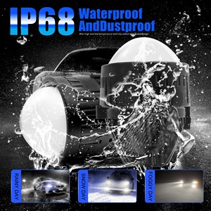 ไฟตัดหมอก3000K 4500K 6000K ไฟ LED โปรเจคเตอร์เลนส์3นิ้ว130W 12000LM IP68ตัดหมอกสำหรับรถจักรยานยนต์ - Product Image 3