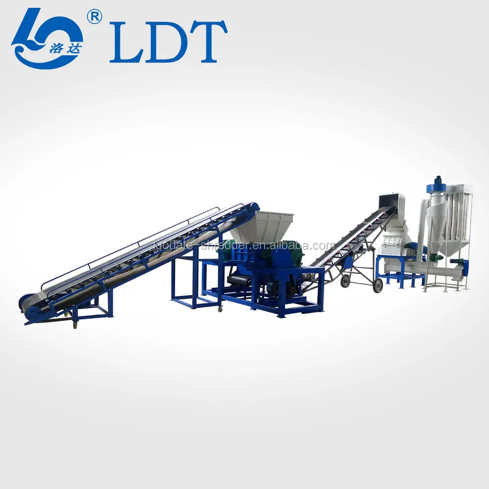 Factory Supply Waste Tire Recycle Crushers Shredding Rubber Machine Equipment Used Truck Tire Shredder Production Line