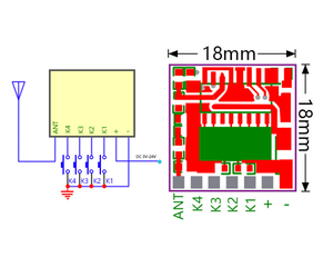 TX118SA-4 Wireless Wide Voltage Coding Transmitter RX480E-4 Decoding Receiver 4 Channel <strong>Output</strong> <strong>Module</strong> for 433Mhz Remote <strong>Control</strong>