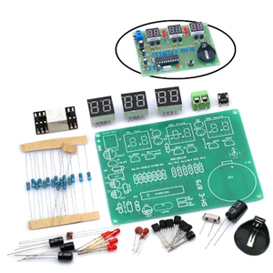DIY <strong>Kits</strong> AT89C2051 Electronic Clock Digital Tube LED Display Suite Electronic Module Parts and Components DC 9V - 12V - Product Image 1