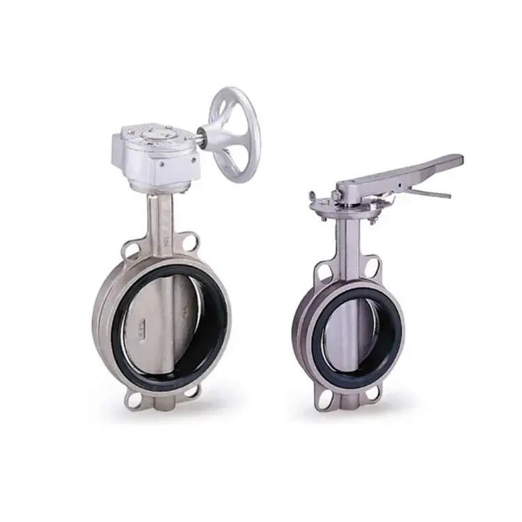 10inch SS304 Body Multi-Standard Manual Lever Operated Wafer Butterfly Valve With EPDM NBR PTFE Seat