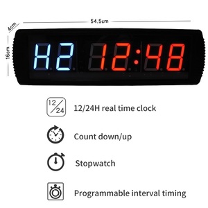 Telecomando 3 ''Display Multi-funzionale programmabile LED allenamento Fitness orologio elettronico digitale Gym intervallo Timer - Product Image 3