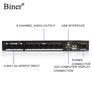 Biner 4.8ประมวลผลเสียงดิจิตอล4 in/ 8 OUT Pre-effector สำหรับบ้านคาราโอเกะเวทีการแสดง K เพลง