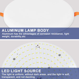発売中Ledフレームレス3dラウンド10w 18w 24w 36w埋め込み式マウントLedパネルライト - Product Image 3