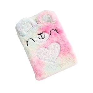 Wholesale Custom Pattern <strong>Notepad</strong> Plush Fuzzy Diary Cartoon Animal <strong>Notebook</strong> Girls A5 Diary Plush Journal Cute <strong>Notebook</strong> Kids <strong>Lock</strong> - Product Image 1