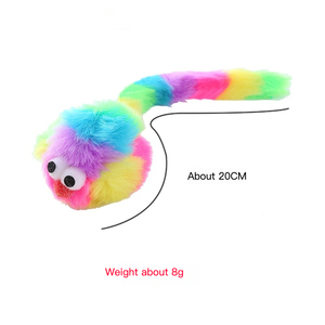 2024 Sustentável arco-íris Plush Mouse gato brinquedo com built-in som mordida-resistente interativo <span class=keywords><strong>Catnip</strong></span> produto para gatos